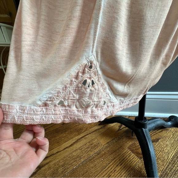 NWT FREE PEOPLE Riptide Sleeveless Open Front Dress Cutwork Lace Peach Size XS - Picture 13 of 15